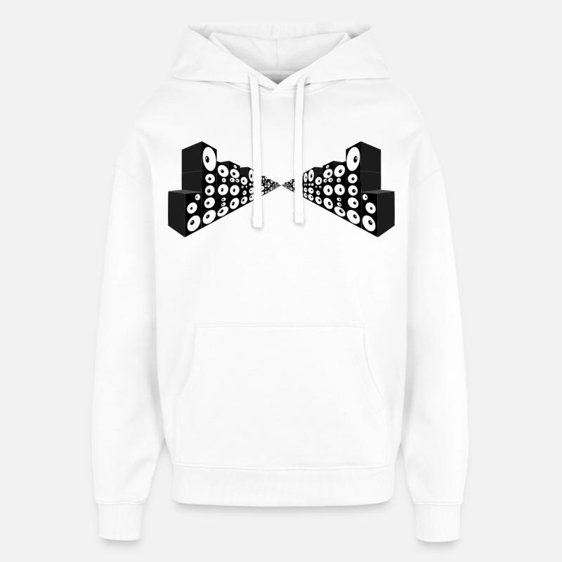 Tunnel de son Infini - Sweat à capuche unisexe Stanley/Stella Oversized - blanc