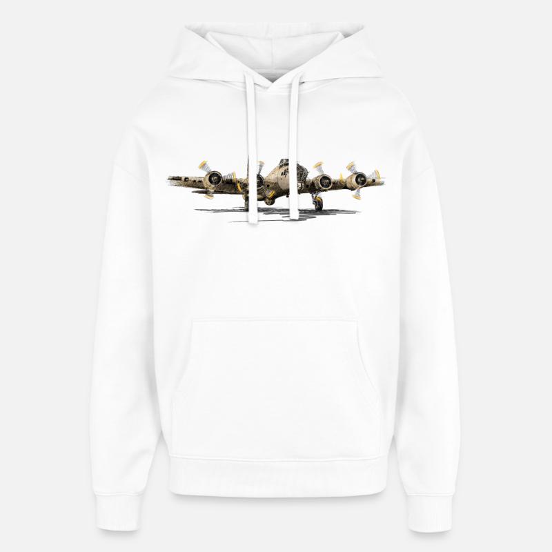 Bomber B-17 - Sweat à capuche unisexe Stanley/Stella Oversized - blanc