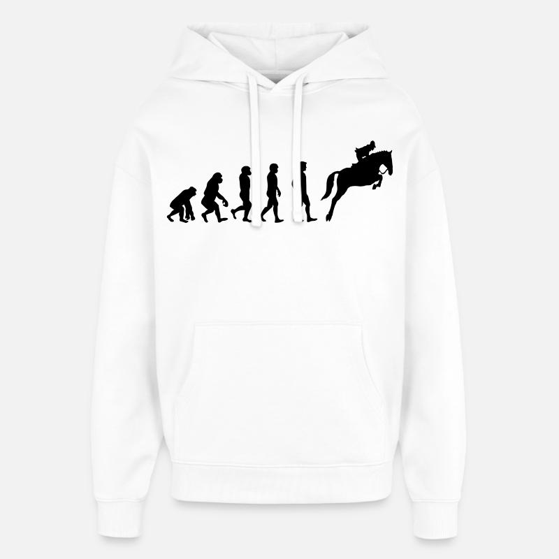 Reiter Evolution - Oversized Unisex Hoodie von Stanley/Stella - Weiß