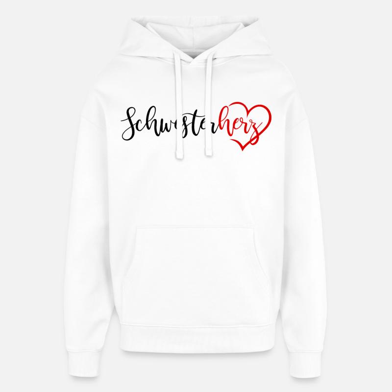 sœurette - Sweat à capuche unisexe Stanley/Stella Oversized - blanc