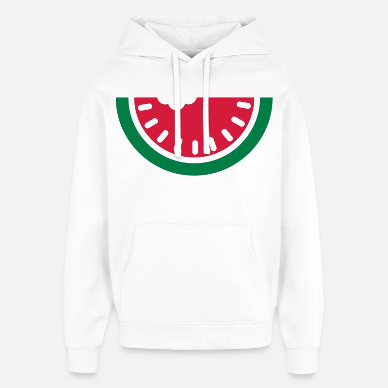 melon d'eau - Sweat à capuche unisexe Stanley/Stella Oversized - blanc