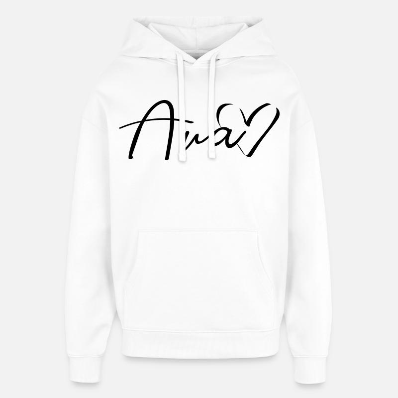 Nom d’Ava Nom - Sweat à capuche unisexe Stanley/Stella Oversized - blanc