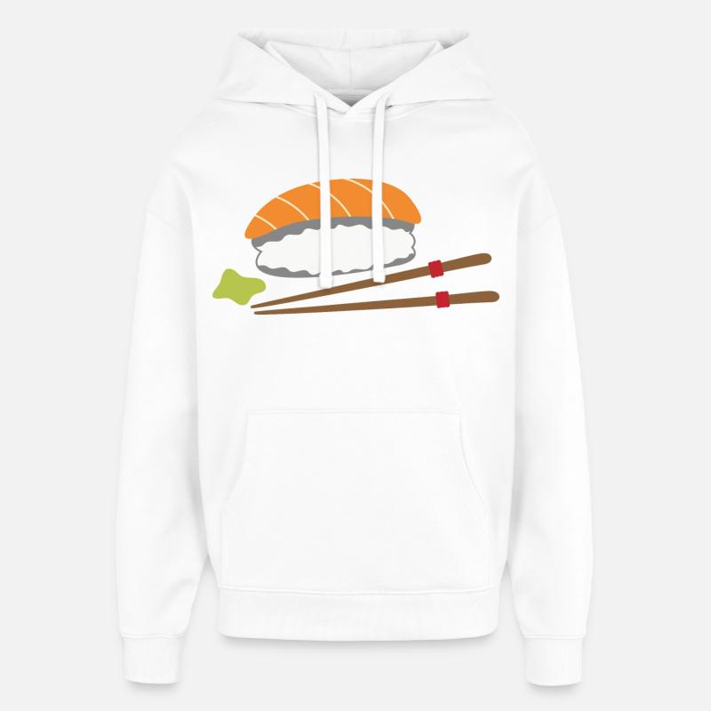 Sushi - Sweat à capuche unisexe Stanley/Stella Oversized - blanc