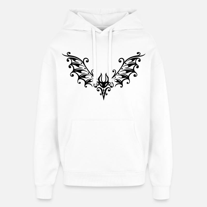 Bat bat tribal, - Sweat à capuche unisexe Stanley/Stella Oversized - blanc
