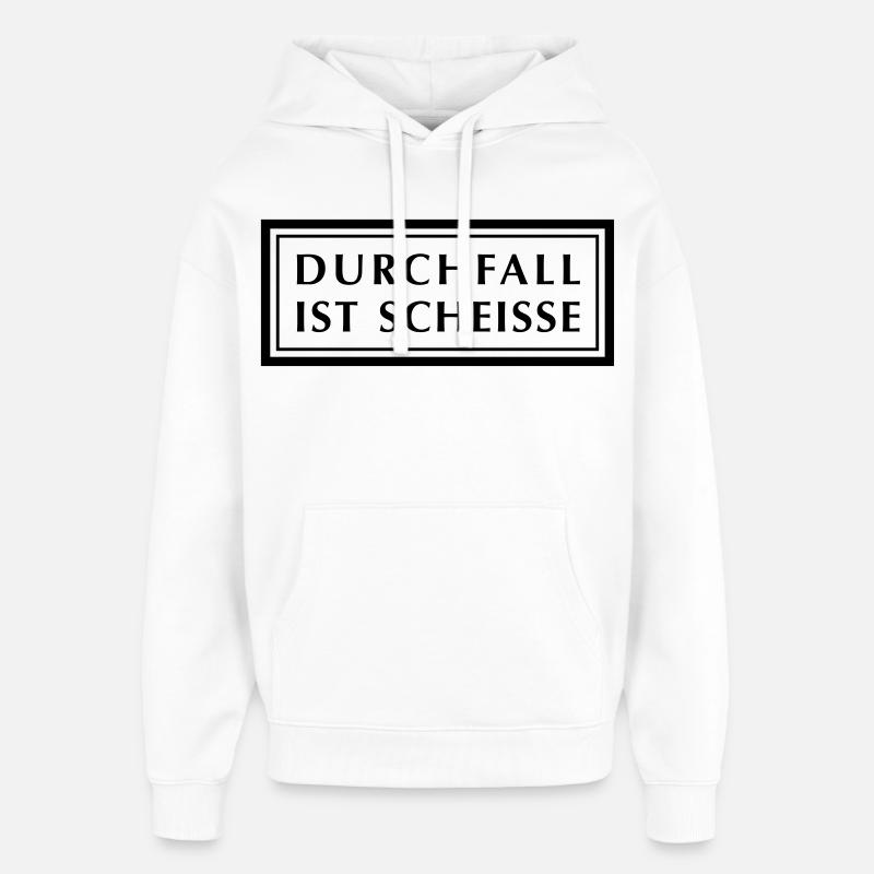 La diarrhée est la merde - Sweat à capuche unisexe Stanley/Stella Oversized - blanc