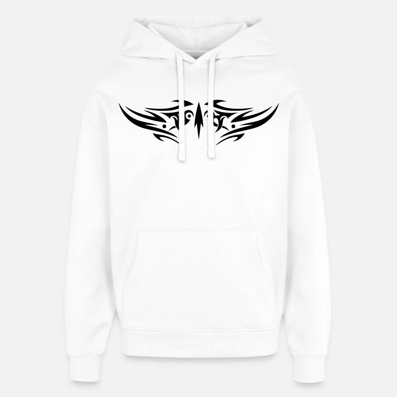 Grand ornement tribal en tatouage. - Sweat à capuche unisexe Stanley/Stella Oversized - blanc