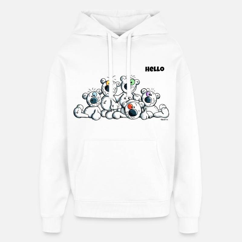 Mignon Ours - Sweat à capuche unisexe Stanley/Stella Oversized - blanc