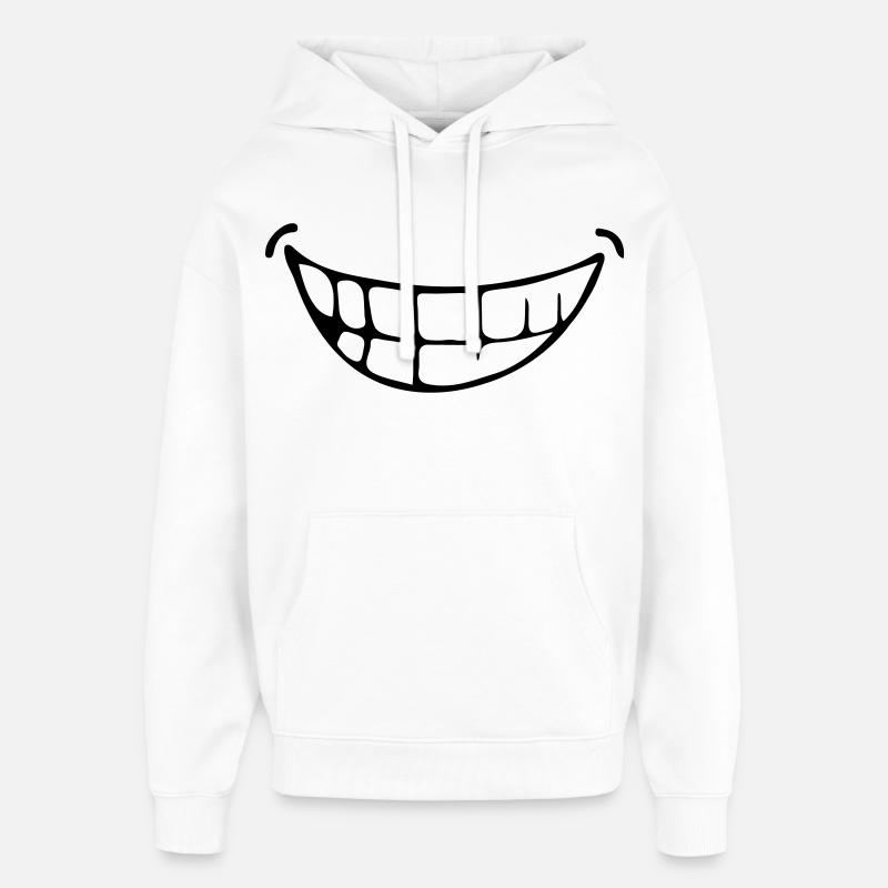sourire - Sweat à capuche unisexe Stanley/Stella Oversized - blanc