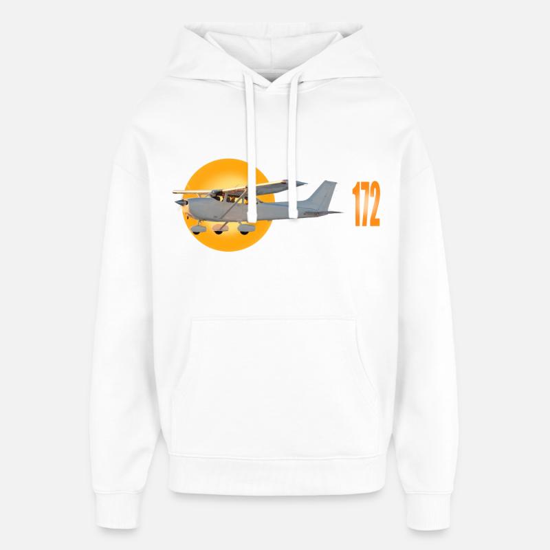 Cessna - Sweat à capuche unisexe Stanley/Stella Oversized - blanc