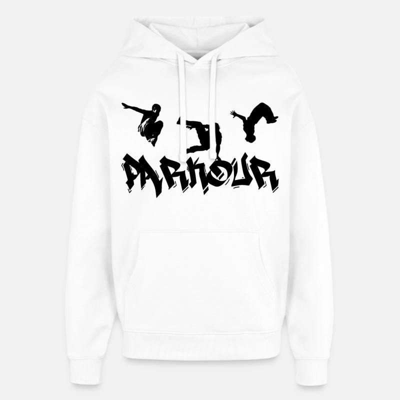 Parkour - Sweat à capuche unisexe Stanley/Stella Oversized - blanc