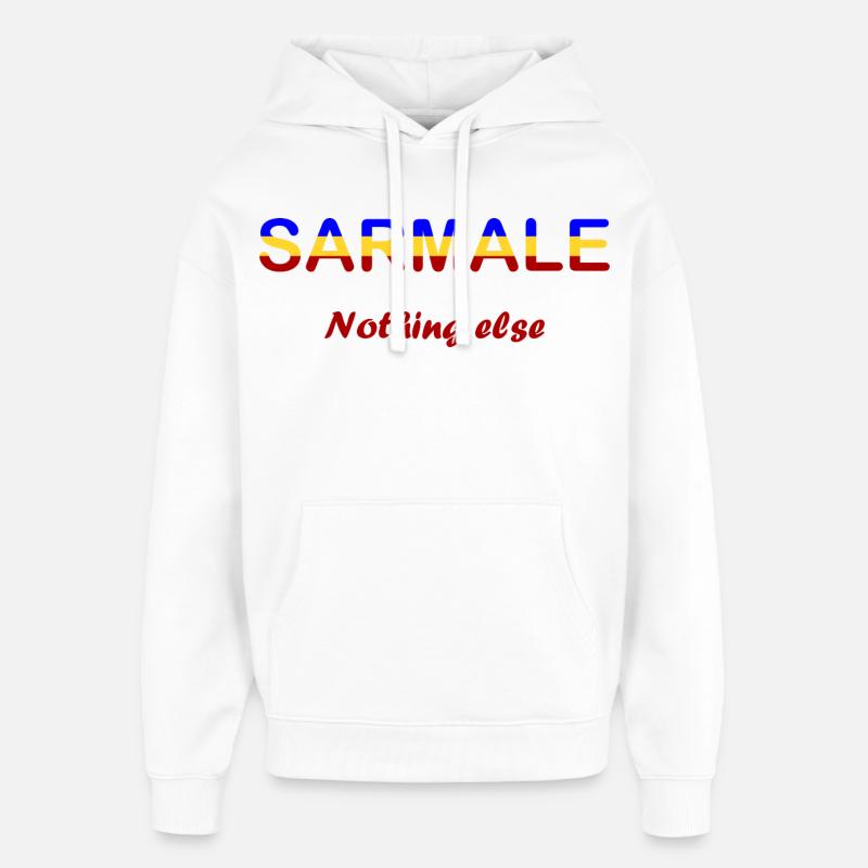 Sarmale Roumanie - Sweat à capuche unisexe Stanley/Stella Oversized - blanc