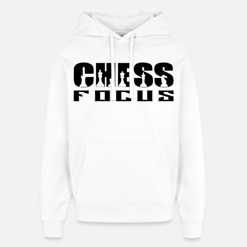 Chess Focus - Sweat à capuche unisexe Stanley/Stella Oversized - blanc