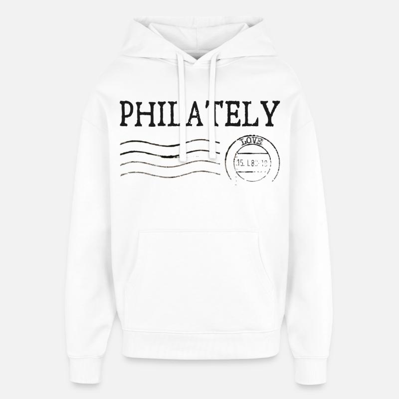 Philatélie - Sweat à capuche unisexe Stanley/Stella Oversized - blanc