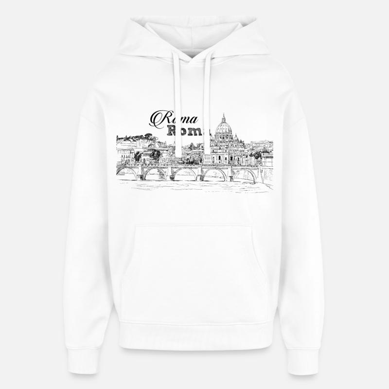 Rome - Sweat à capuche unisexe Stanley/Stella Oversized - blanc