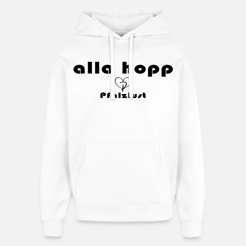 alla hopp - Sweat à capuche unisexe Stanley/Stella Oversized - blanc