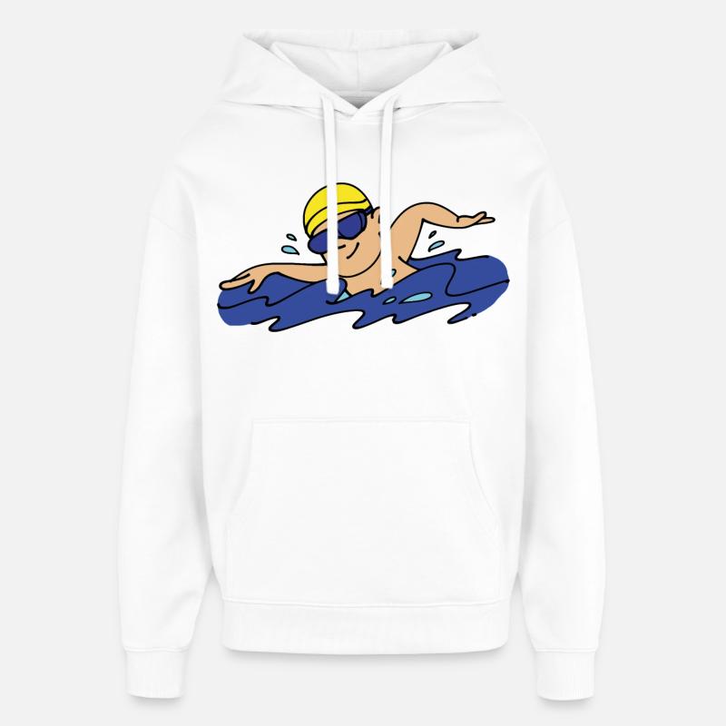 Nageur - Sweat à capuche unisexe Stanley/Stella Oversized - blanc