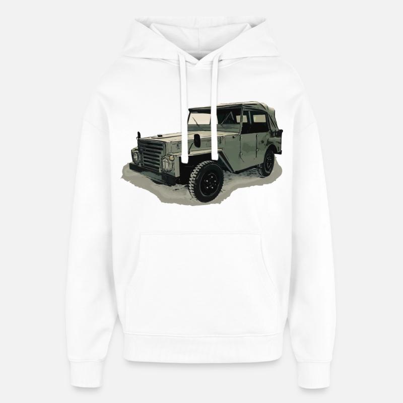 P 2 M Véhicule tout-terrain - Sweat à capuche unisexe Stanley/Stella Oversized - blanc