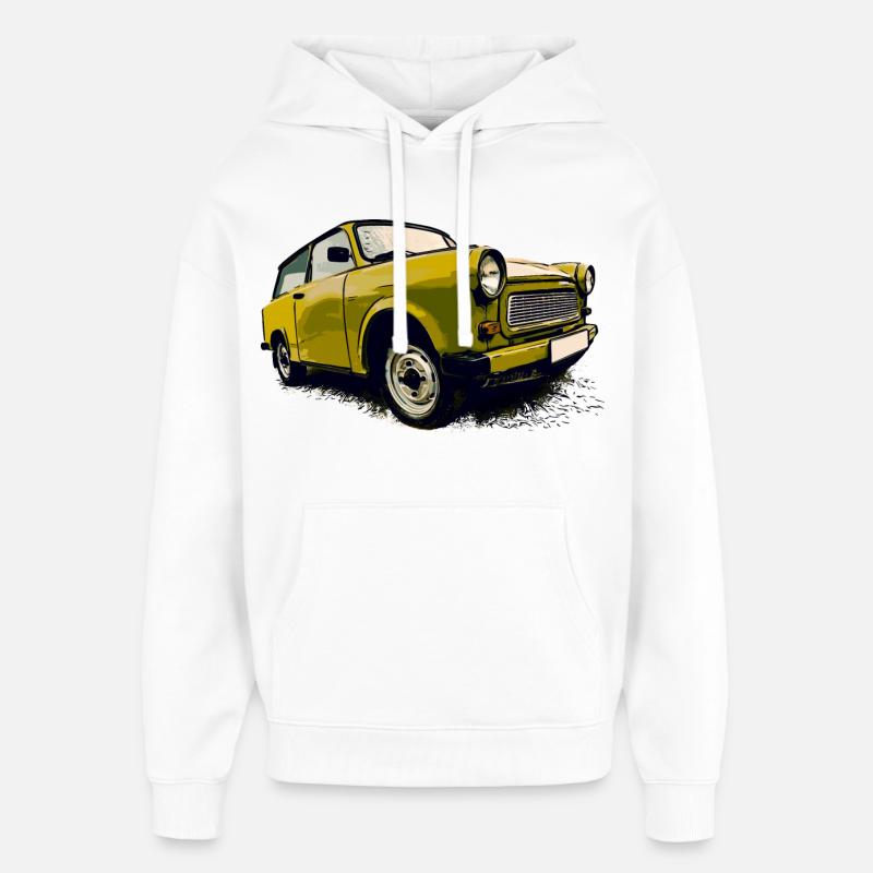 Trabant Tabbi vert - Sweat à capuche unisexe Stanley/Stella Oversized - blanc