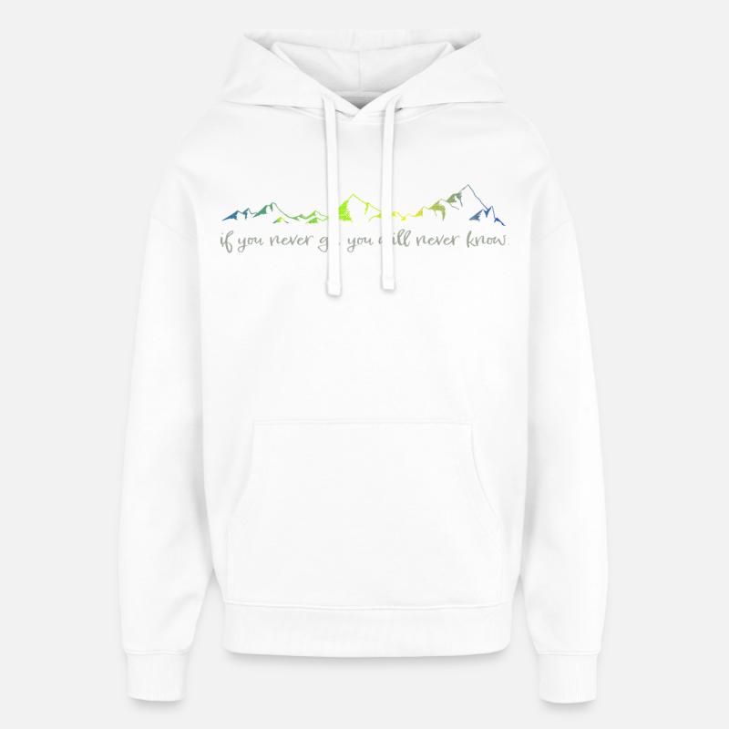 never go, never know - Oversized Unisex Hoodie by Stanley/Stella - white