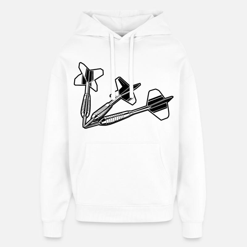 Fléchettes - Sweat à capuche unisexe Stanley/Stella Oversized - blanc