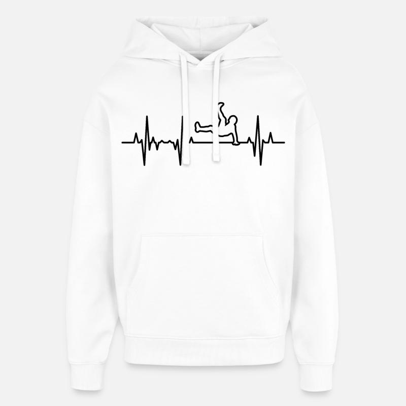 Breakdance ECG - Sweat à capuche unisexe Stanley/Stella Oversized - blanc