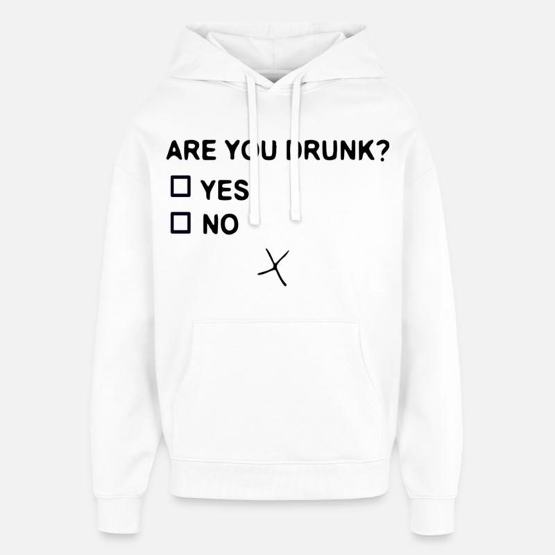 ÊTES-VOUS IVRE? - Sweat à capuche unisexe Stanley/Stella Oversized - blanc