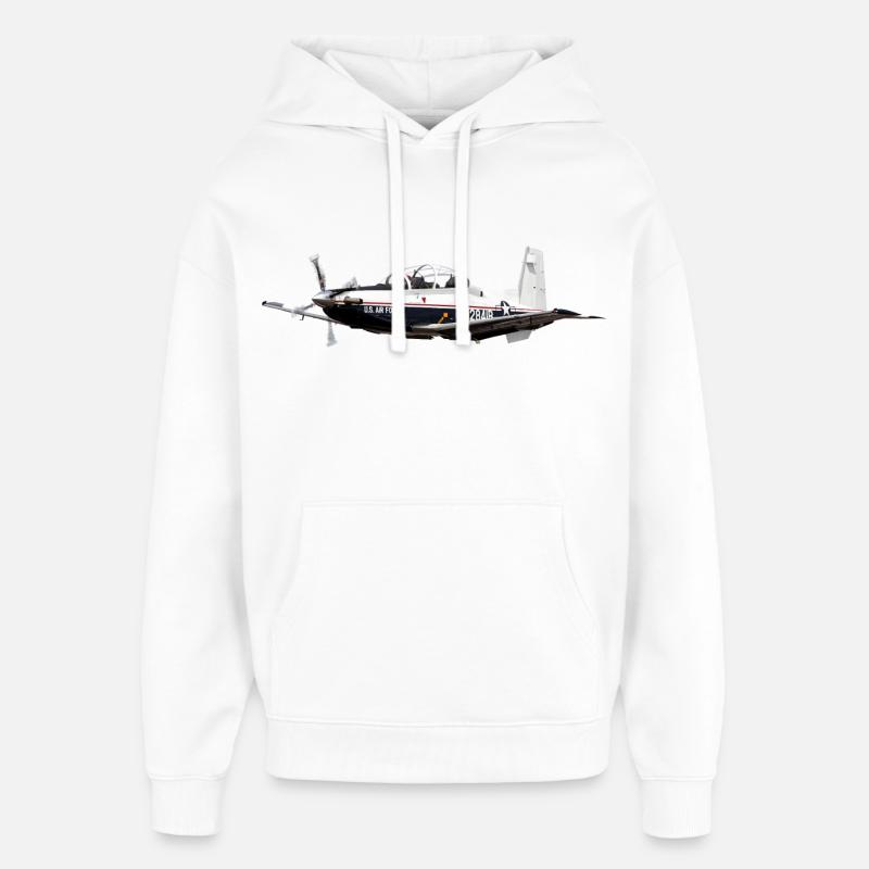 T-6A Texan II - Sweat à capuche unisexe Stanley/Stella Oversized - blanc