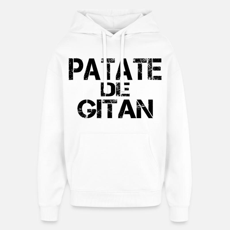Patate de GITAN - Sweat à capuche unisexe Stanley/Stella Oversized - blanc