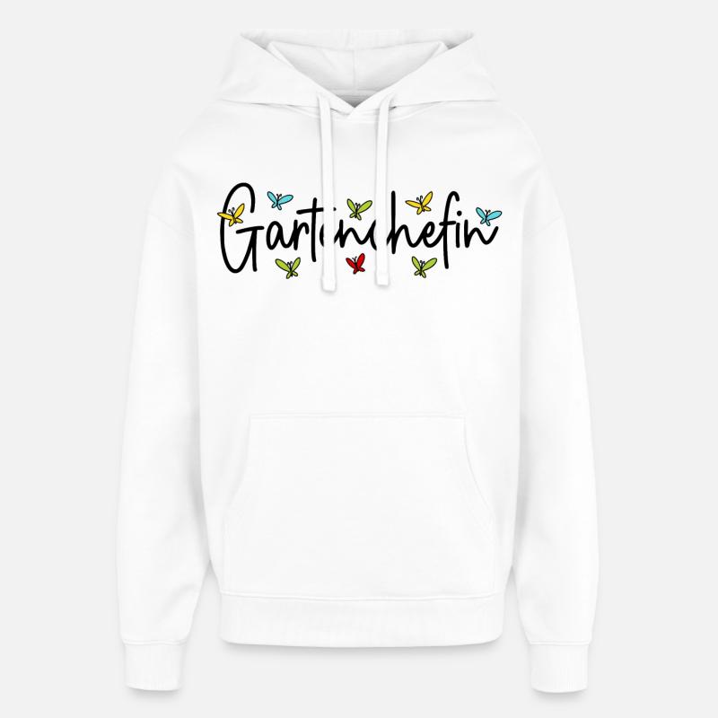 Garten Chefin Gärtnerin Gartenarbeit Gartenchefin - Oversized Unisex Hoodie von Stanley/Stella - Weiß