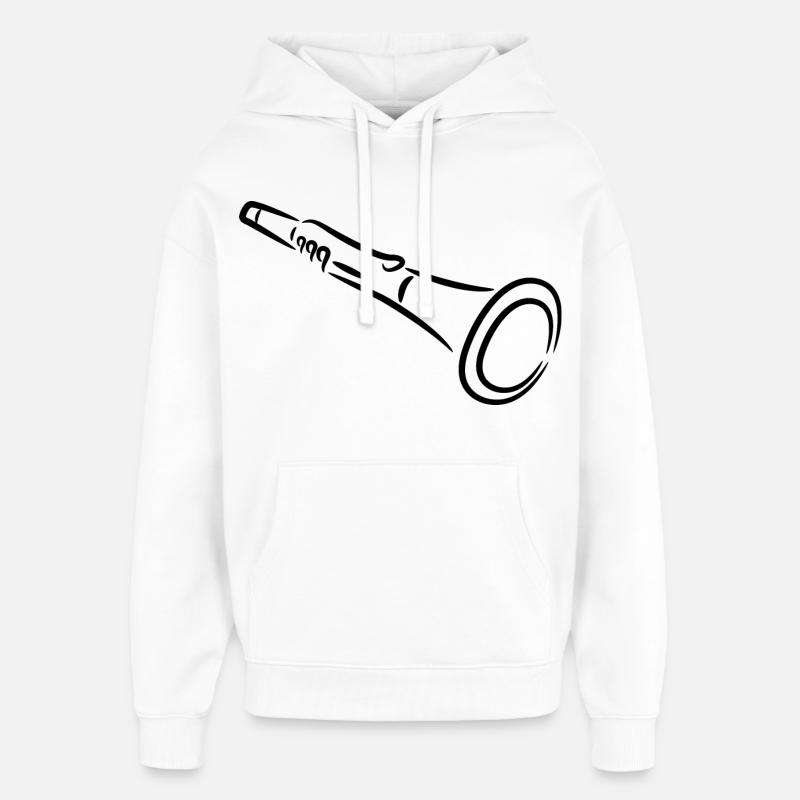 Clarinette - Sweat à capuche unisexe Stanley/Stella Oversized - blanc