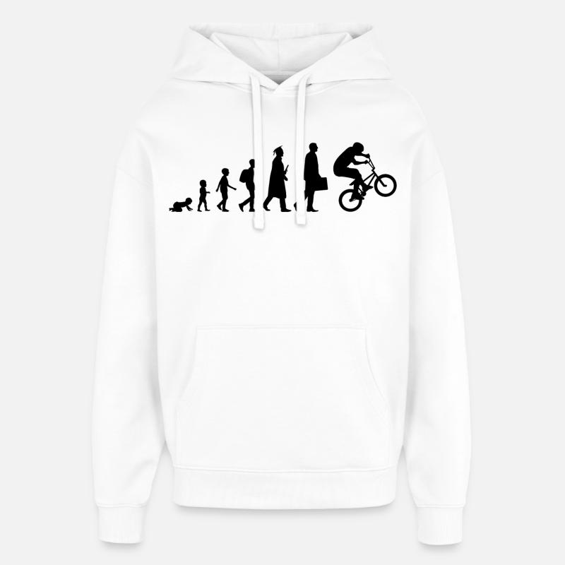 Développement du BMX - Sweat à capuche unisexe Stanley/Stella Oversized - blanc