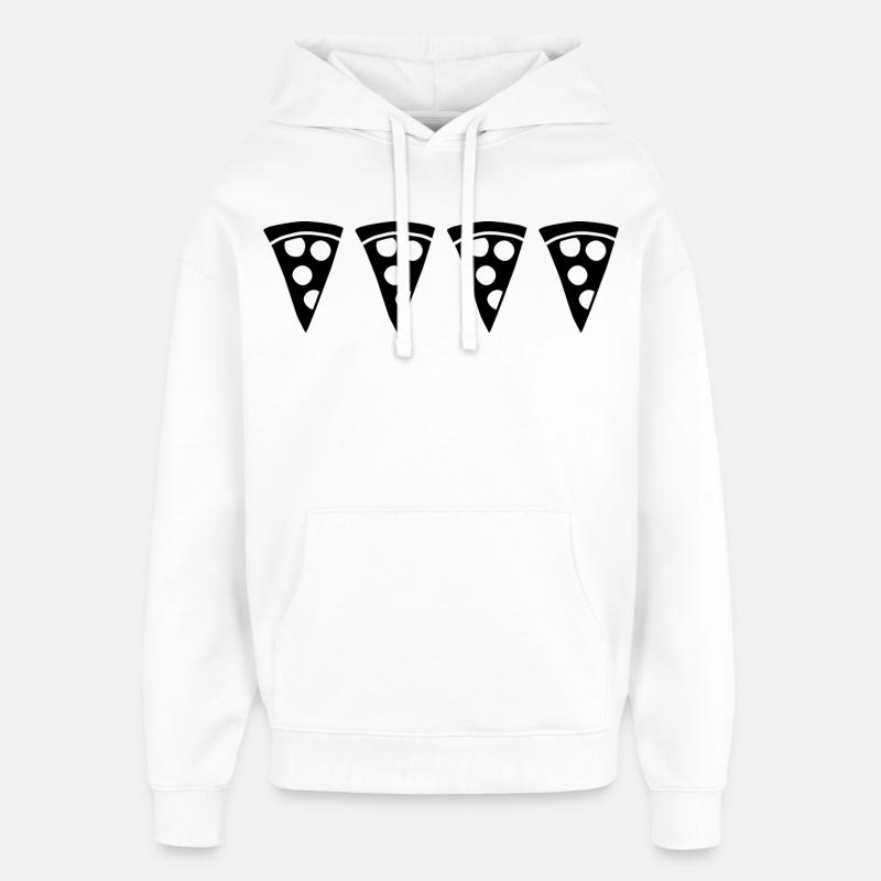 Tranche de pizza - Sweat à capuche unisexe Stanley/Stella Oversized - blanc