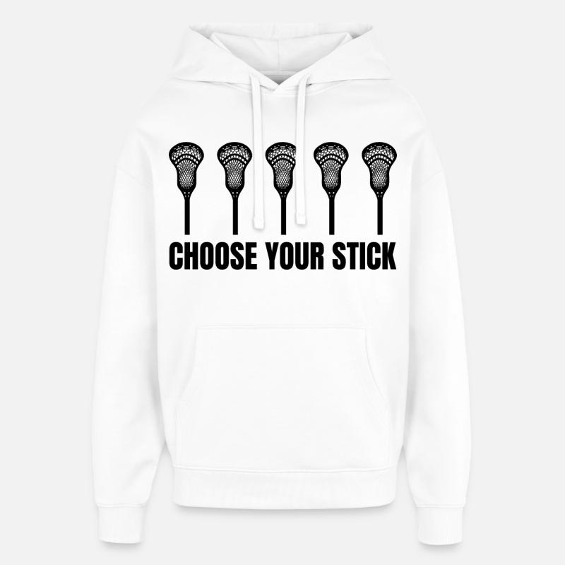 Choisissez votre bâton de crosse - Sweat à capuche unisexe Stanley/Stella Oversized - blanc