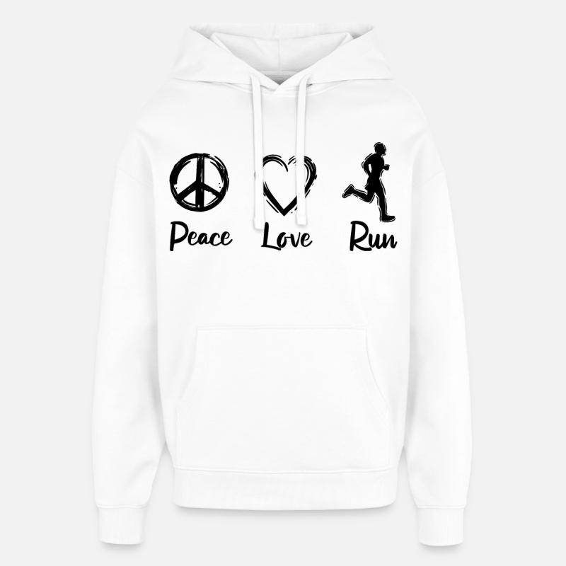 J’adore courir - Sweat à capuche unisexe Stanley/Stella Oversized - blanc