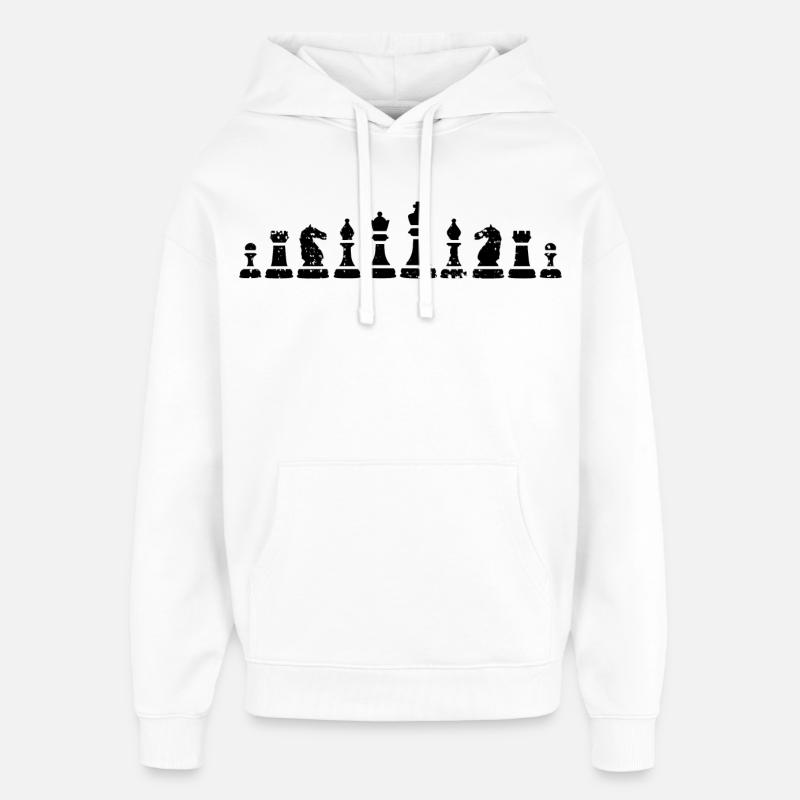 Pièce d'échecs - Sweat à capuche unisexe Stanley/Stella Oversized - blanc