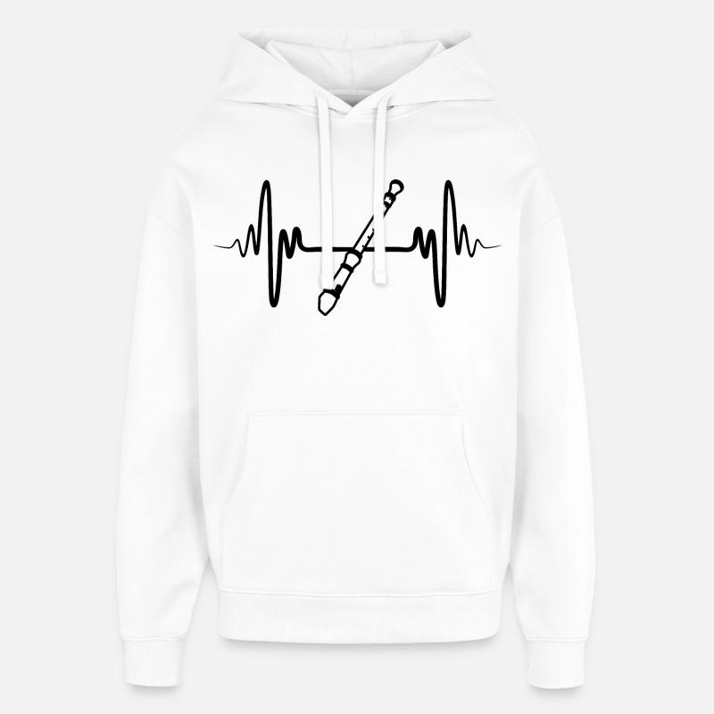 Flûte - Sweat à capuche unisexe Stanley/Stella Oversized - blanc