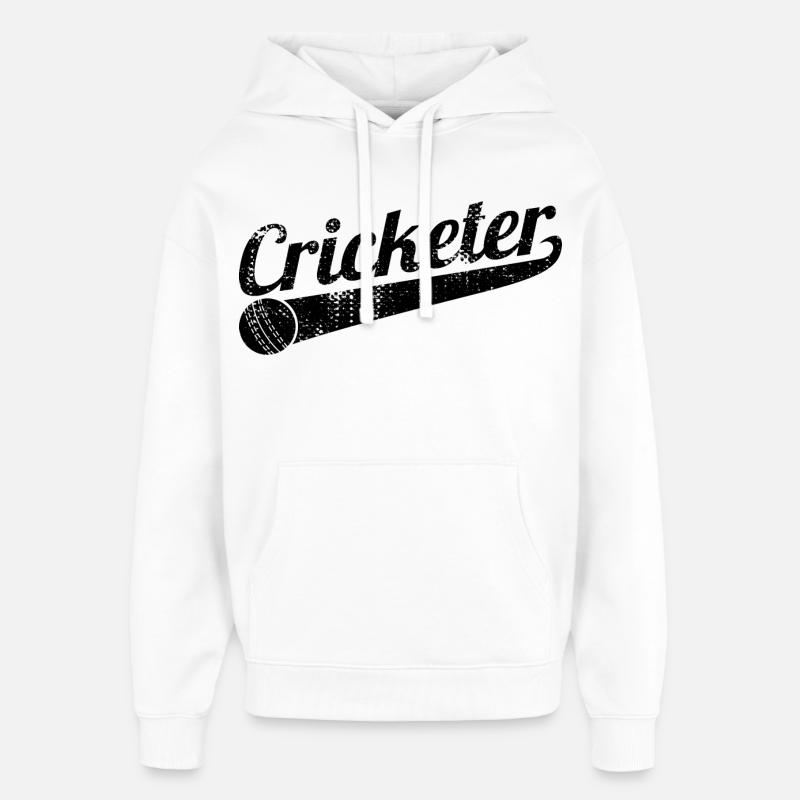 Cricketer - Sweat à capuche unisexe Stanley/Stella Oversized - blanc
