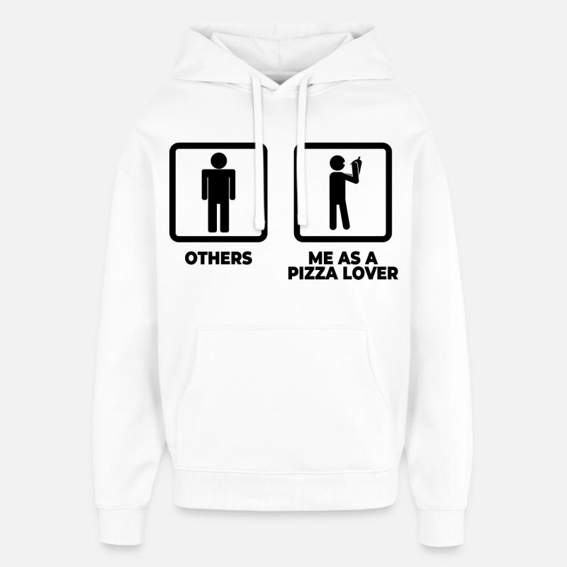 Figurines en bâtonnet de pizza - Sweat à capuche unisexe Stanley/Stella Oversized - blanc
