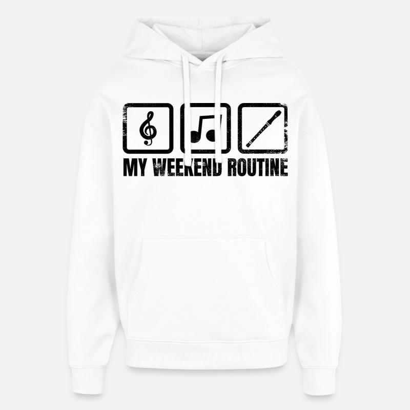 Week-end des joueurs de flûte - Sweat à capuche unisexe Stanley/Stella Oversized - blanc
