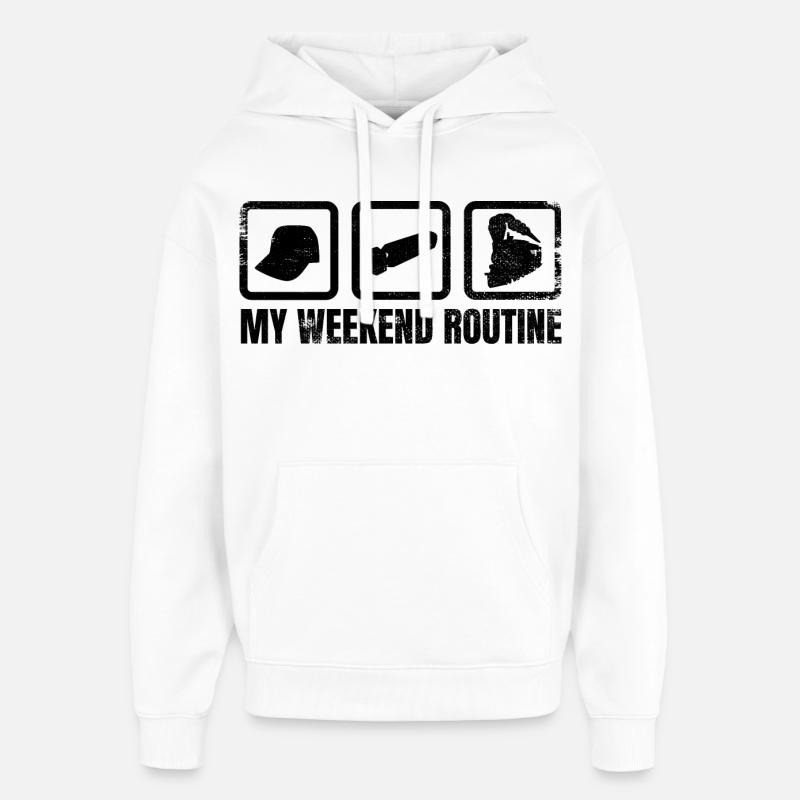 Trainspotter Zeitplan - Oversized Unisex Hoodie von Stanley/Stella - Weiß