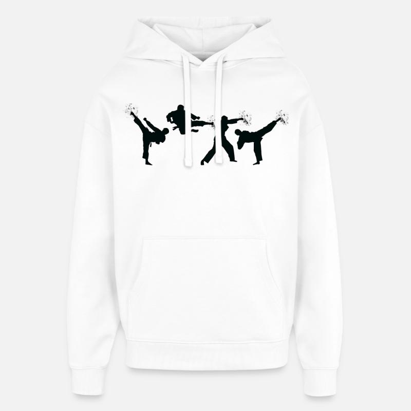 Karatéka - Sweat à capuche unisexe Stanley/Stella Oversized - blanc