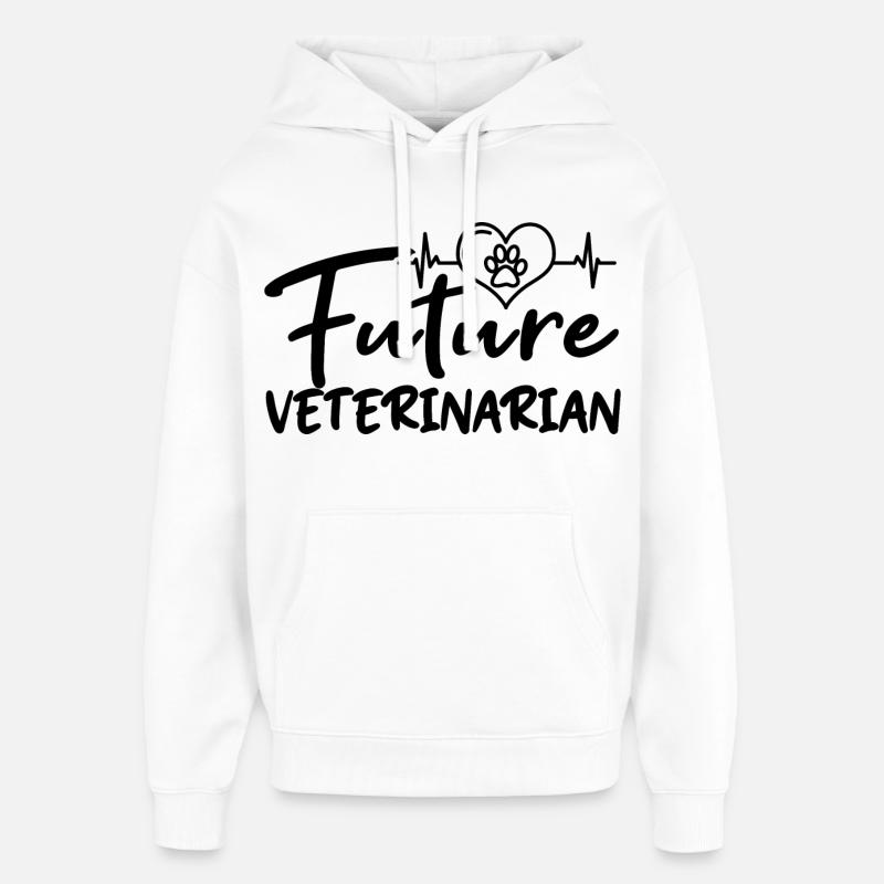 Futur vétérinaire - Sweat à capuche unisexe Stanley/Stella Oversized - blanc