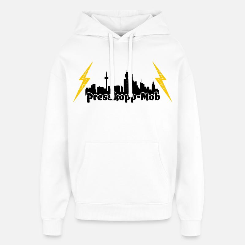 Presskopp Mob - ffm Skyline - Oversized Unisex Hoodie von Stanley/Stella - Weiß