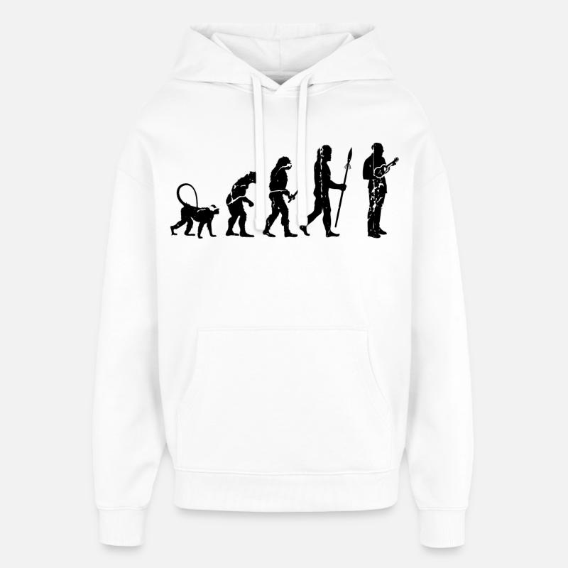 Developing a Ukulele Player - Oversized Unisex Hoodie by Stanley/Stella - white