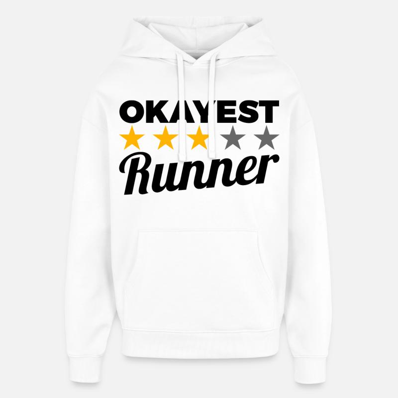 Drôle de coureur - Sweat à capuche unisexe Stanley/Stella Oversized - blanc