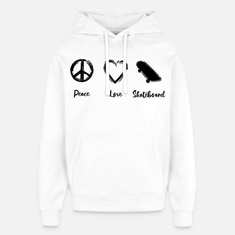 Motivation pour le skateboard - Sweat à capuche unisexe Stanley/Stella Oversized - blanc