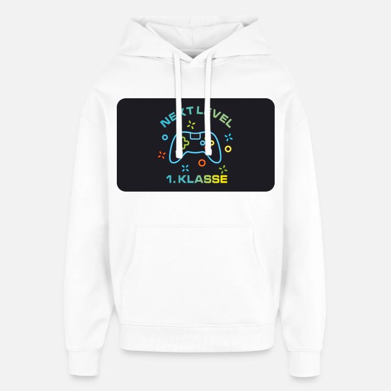 Game Controller - Next Level 1st Class - Oversized Unisex Hoodie by Stanley/Stella - white