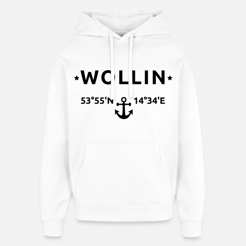 Coordonnées de Wollin - Sweat à capuche unisexe Stanley/Stella Oversized - blanc