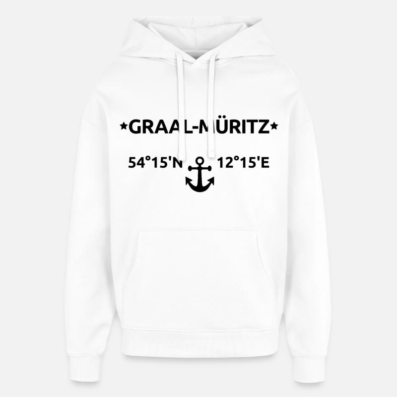 Graal Müritz Coordinates - Oversized Unisex Hoodie by Stanley/Stella - white