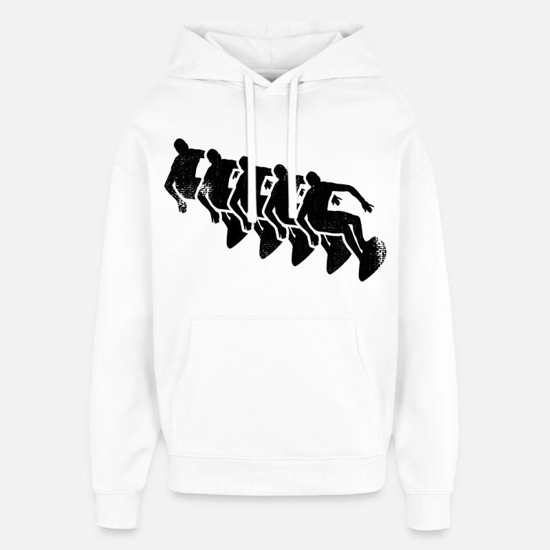 Dessin de surf - Sweat à capuche unisexe Stanley/Stella Oversized - blanc